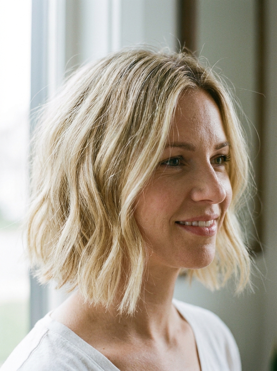Wavy Blonde Bob als Kurze Blonde Bob Frisuren Inspiration 2026